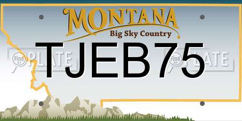 TJEB75 Montana License Plate