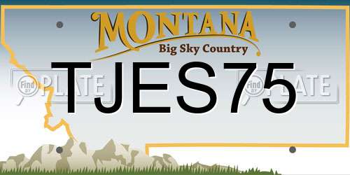 TJES75 Montana License Plate