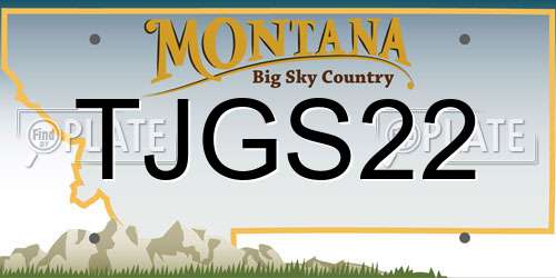 TJGS22 Montana License Plate
