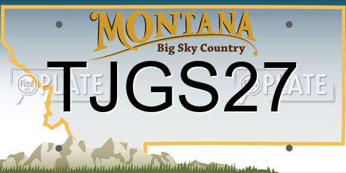 TJGS27 Montana License Plate