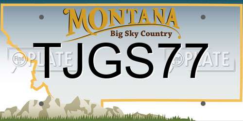 TJGS77 Montana License Plate