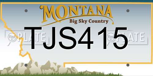 TJS415 Montana License Plate