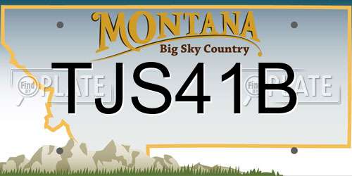 TJS41B Montana License Plate