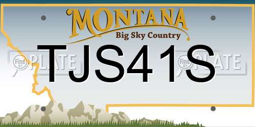 TJS41S Montana License Plate