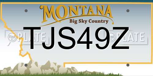 TJS49Z Montana License Plate