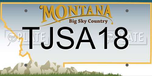 TJSA18 Montana License Plate