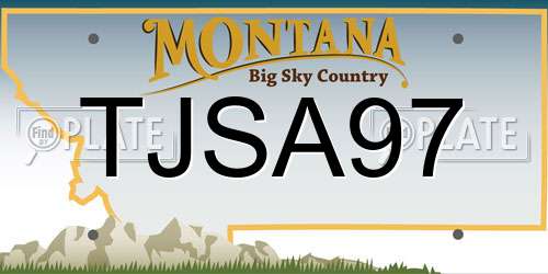 TJSA97 Montana License Plate