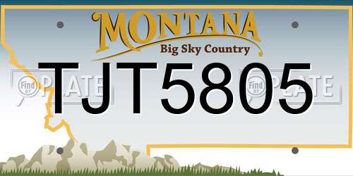 TJT5805 Montana License Plate
