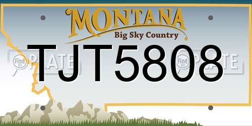 TJT5808 Montana License Plate