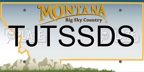 TJTSSDS Montana License Plate