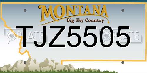 TJZ5505 Montana License Plate