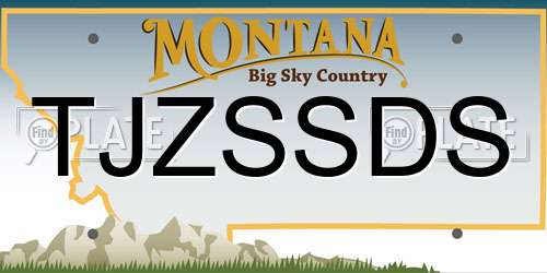 TJZSSDS Montana License Plate