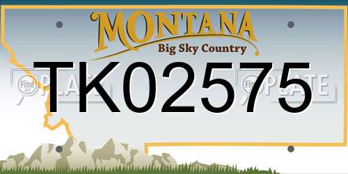TK02575 Montana License Plate