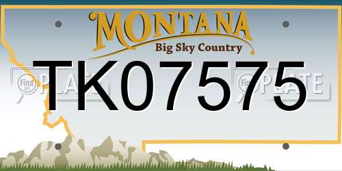 TK07575 Montana License Plate