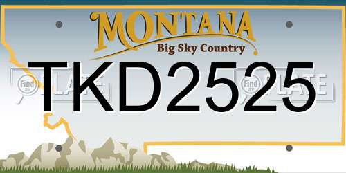 TKD2525 Montana License Plate