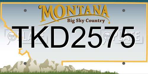 TKD2575 Montana License Plate