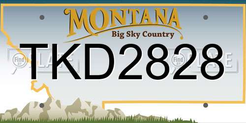 TKD2828 Montana License Plate