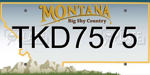 TKD7575 Montana License Plate