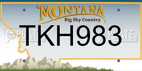 TKH983 Montana License Plate