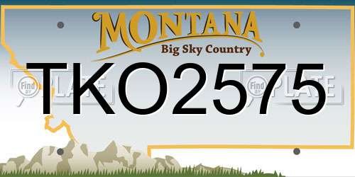 TKO2575 Montana License Plate
