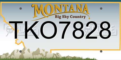 TKO7828 Montana License Plate