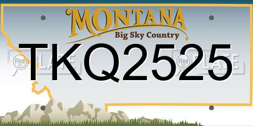 TKQ2525 Montana License Plate