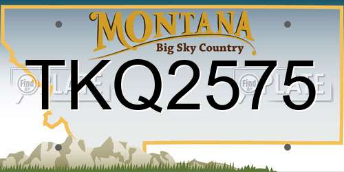 TKQ2575 Montana License Plate