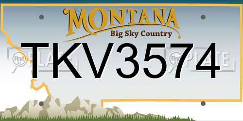 TKV3574 Montana License Plate