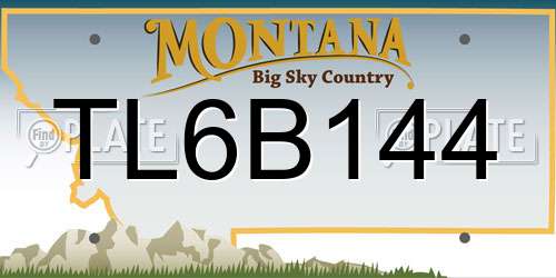 TL6B144 Montana License Plate