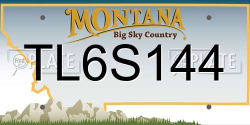 TL6S144 Montana License Plate