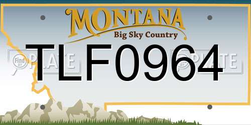 TLF0964 Montana License Plate