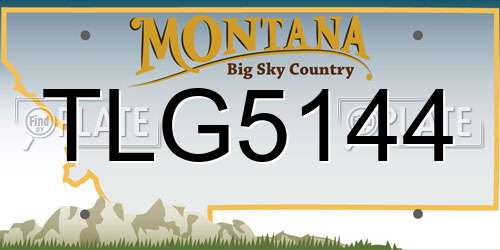 TLG5144 Montana License Plate