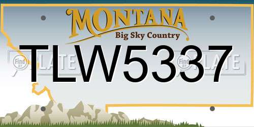 TLW5337 Montana License Plate