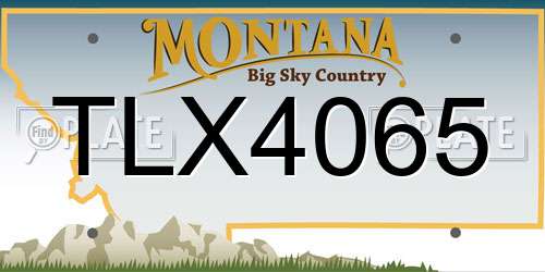 TLX4065 Montana License Plate
