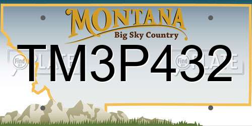 TM3P432 Montana License Plate