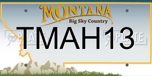 TMAH13 Montana License Plate
