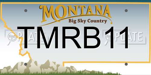 TMRB11 Montana License Plate
