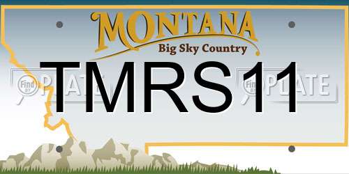 TMRS11 Montana License Plate