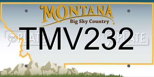TMV232 Montana License Plate