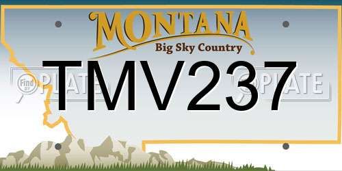 TMV237 Montana License Plate