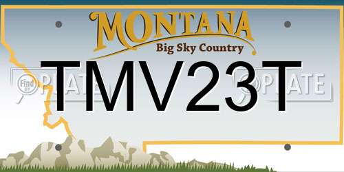 TMV23T Montana License Plate