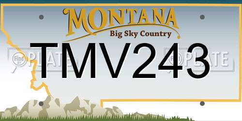TMV243 Montana License Plate
