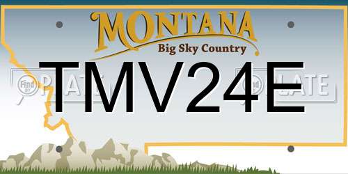 TMV24E Montana License Plate