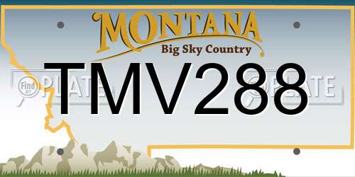 TMV288 Montana License Plate