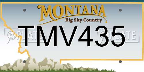 TMV435 Montana License Plate