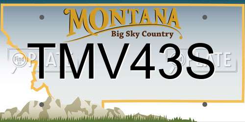 TMV43S Montana License Plate
