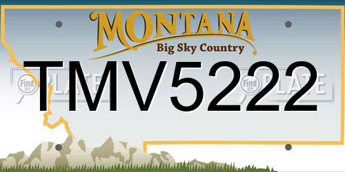 TMV5222 Montana License Plate