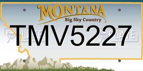 TMV5227 Montana License Plate