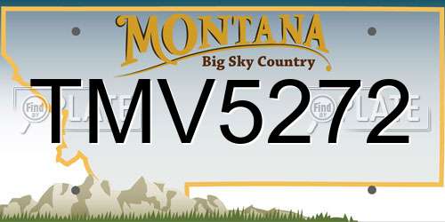 TMV5272 Montana License Plate