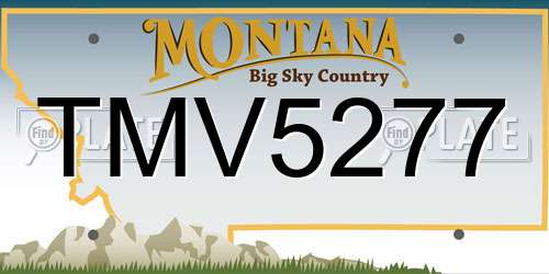 TMV5277 Montana License Plate